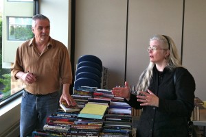 Dean and Kris talk books before the panel